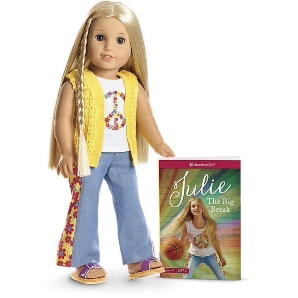 Julie American Girl Cream and Yellow Doll with Accessories